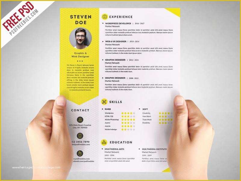 Photoshop Resume Template Free Of Free Resume Templates In Shop Psd format