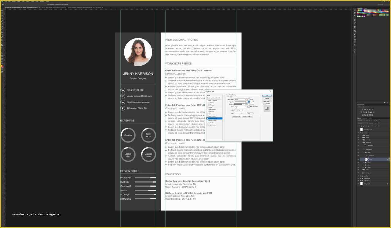 Photoshop Resume Template Free Of How to Create A Resume Template In Shop Graphicadi