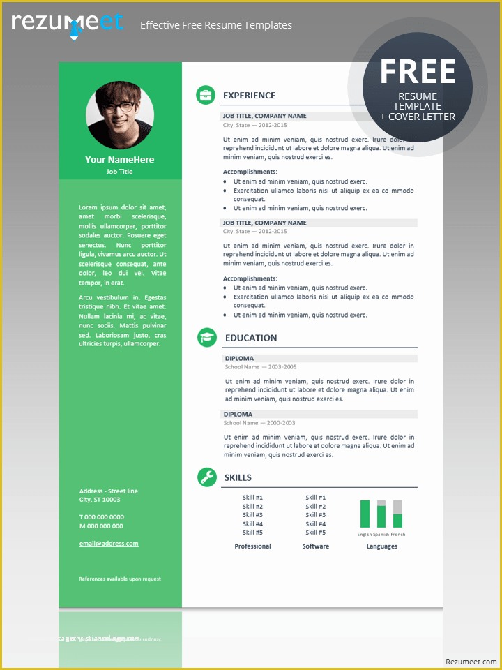 Photoshop Resume Template Free Of orienta Free Professional Resume Cv Template