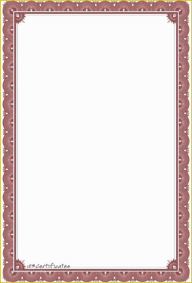 Picture Frame Templates Free Of Background Templates formal Certificate Borders to