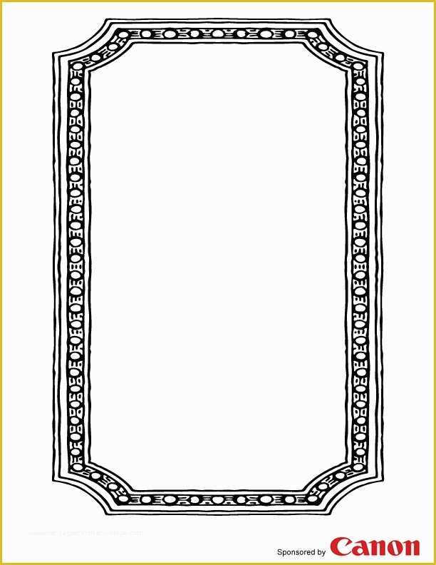 Picture Frame Templates Free Of Frame 4 Free Printable Coloring Pages