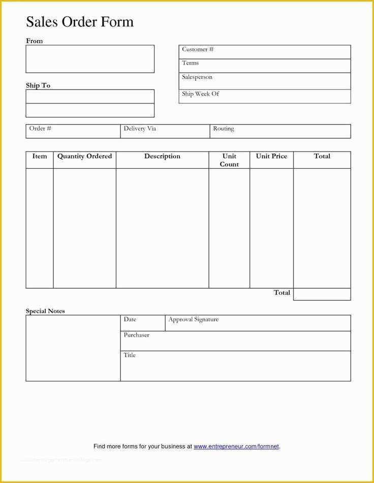Picture order form Template Free Of 20 Best Simple order form Template Word Images On