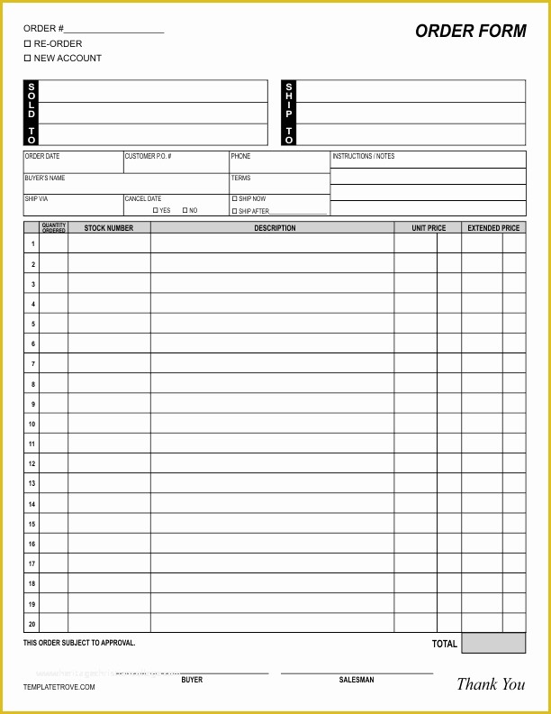 57 Picture order form Template Free