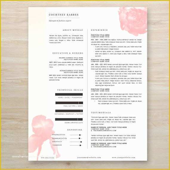 Pink Resume Template Free Of 35 Best Images About Resumes On Pinterest