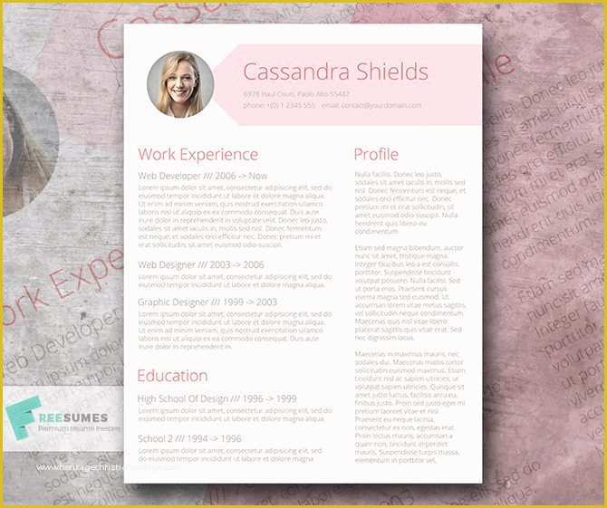 Pink Resume Template Free Of 40 Best 2018 S Creative Resume Cv Templates
