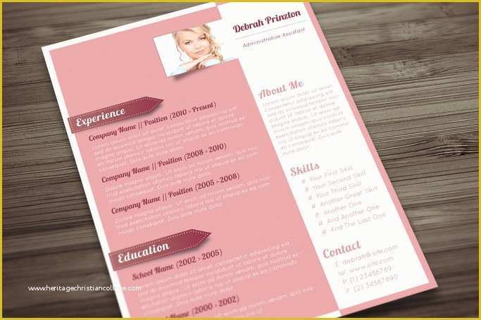 Pink Resume Template Free Of A sophisticated Cv for La S Pink Lemonade