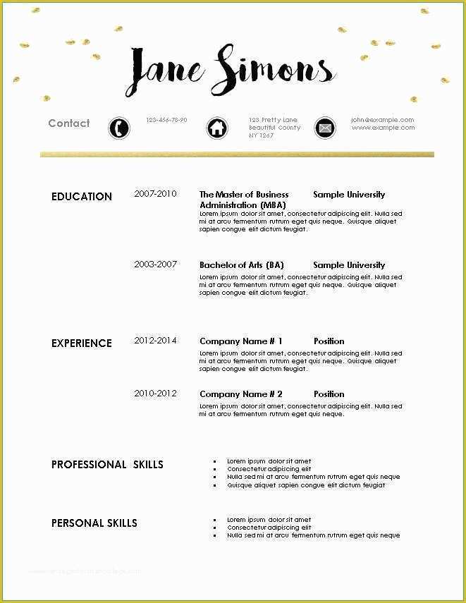 Pink Resume Template Free Of Free Pink Resume Template