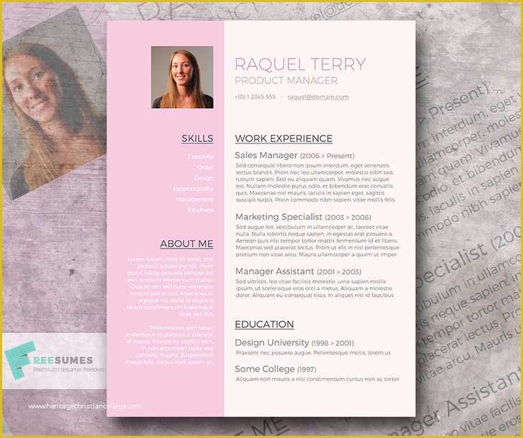 Pink Resume Template Free Of Free Word Resume Template for the La S Pretty In Pink