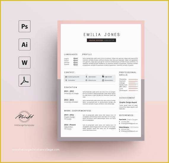 Pink Resume Template Free Of Pink Gray Resume Template Cv Template Free Cover
