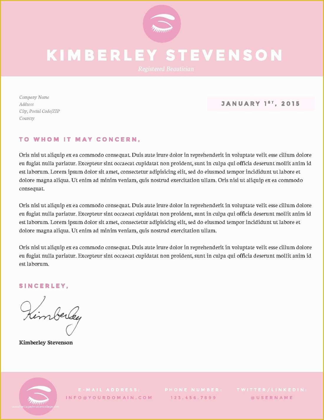 Pink Resume Template Free Of Resume Templates for Nannies and Domestic Staff Store