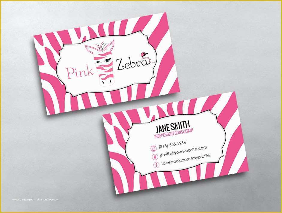 Pink Zebra Business Card Template Free Of Pink Zebra Business Card 01