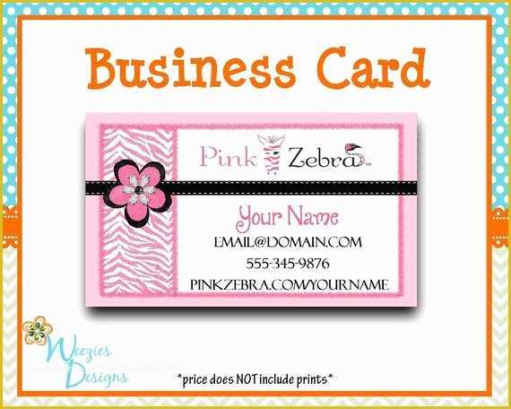 Pink Zebra Business Card Template Free Of Pink Zebra Business Card Direct Sales Marketing by