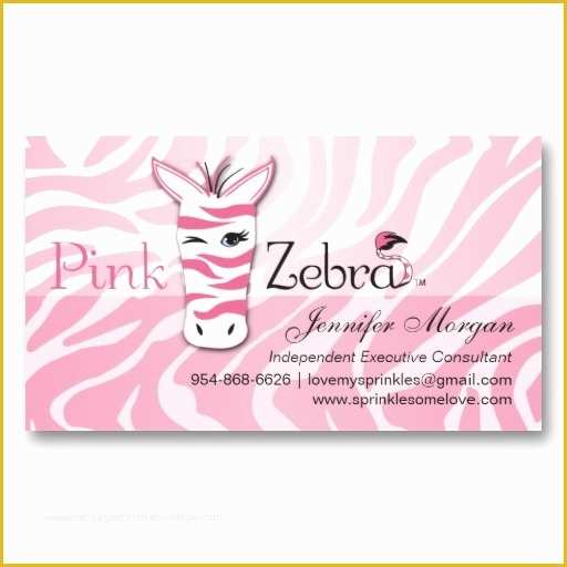 Pink Zebra Business Card Template Free Of Pink Zebra Business Card