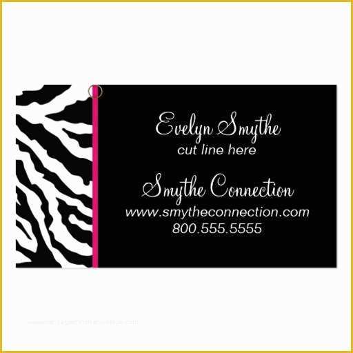 Pink Zebra Business Card Template Free Of Pink Zebra Business Card Templates Page3