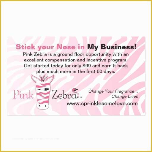 Pink Zebra Business Card Template Free Of Pink Zebra Business Cards