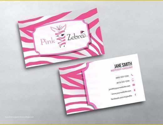 Pink Zebra Business Card Template Free Of Pink Zebra Business Cards