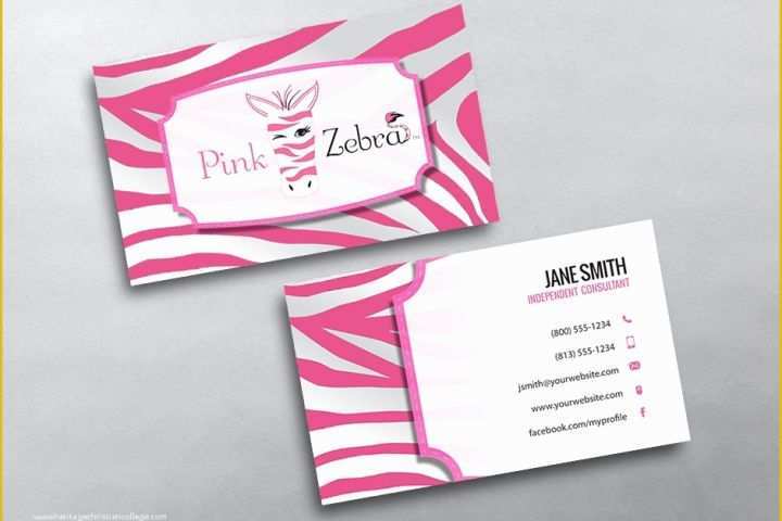 Pink Zebra Business Card Template Free Of Pink Zebra Business Cards