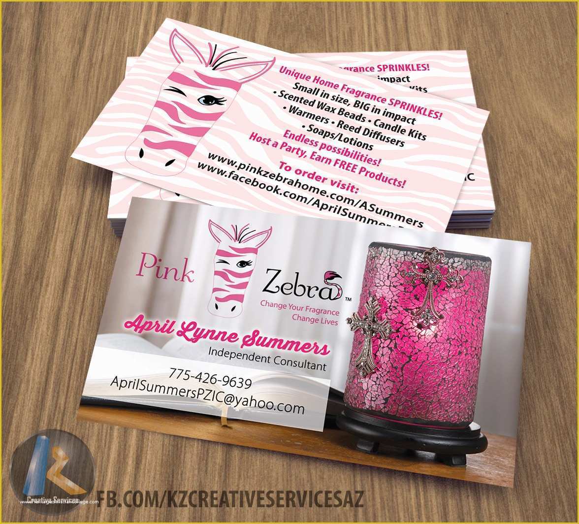 Pink Zebra Business Card Template Free Of Pink Zebra Business Cards Style 2 · Kz Creative Services