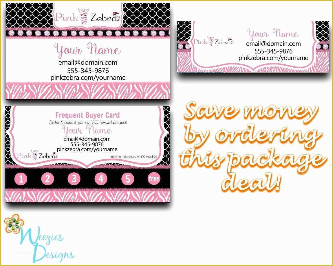 Pink Zebra Business Card Template Free Of Pink Zebra Business Package Business Card Direct Sales