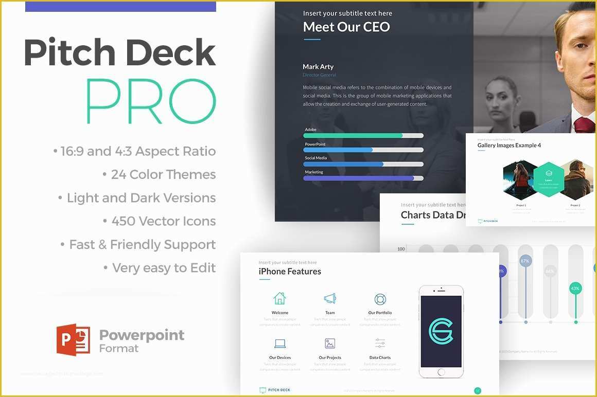 Pitch Deck Powerpoint Template Free Of Pitch Deck Pro Powerpoint Template Presentation