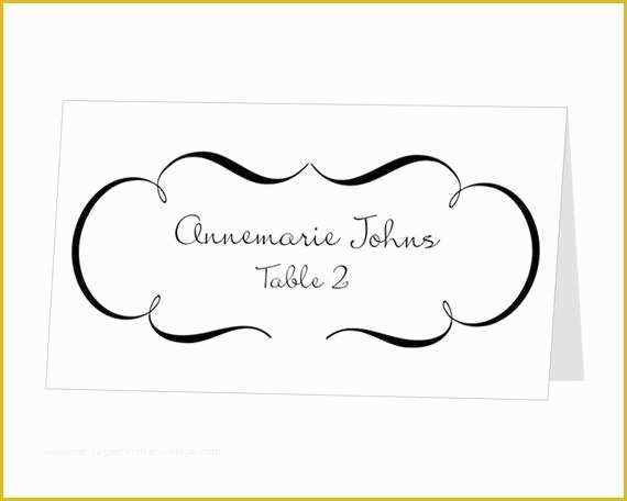 Place Card Template Free Download Of Avery Place Card Template Instant Download Escort Card by