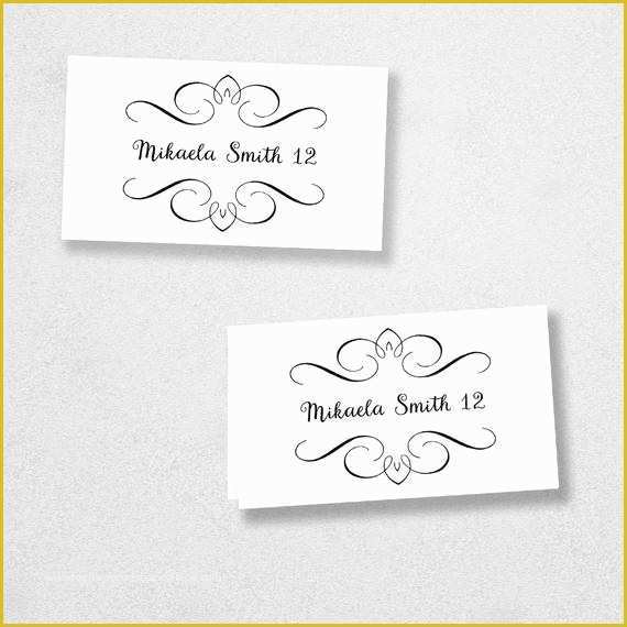 Place Card Template Free Download Of Avery Place Card Template Instant Download Escort Card