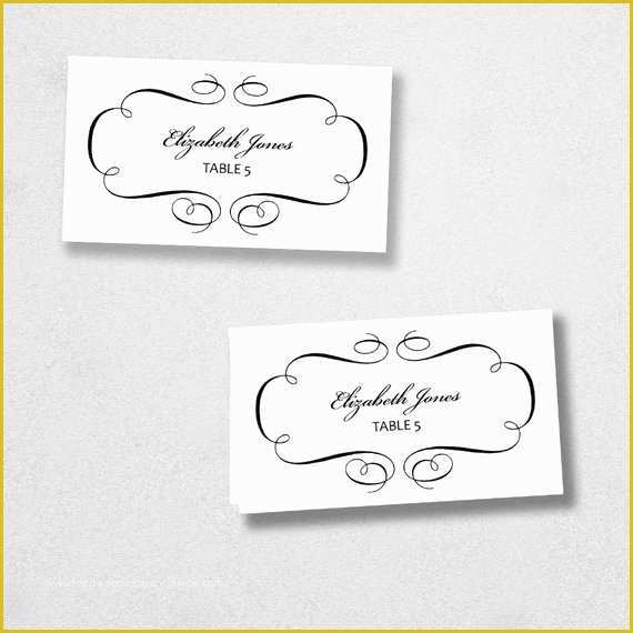 Place Card Template Free Download Of Avery Place Card Template Instant Download Escort Card