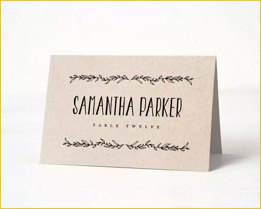 41 Place Card Template Free Download