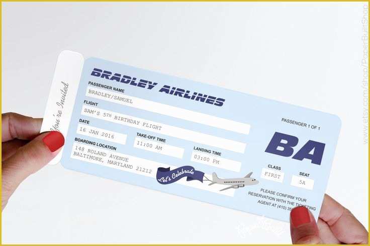 Plane Ticket Wedding Invitation Template Free Of 1000 Ideas About Ticket Invitation On Pinterest