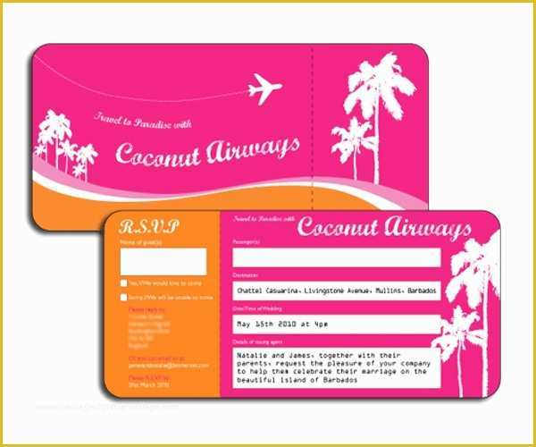 Plane ticket template canva