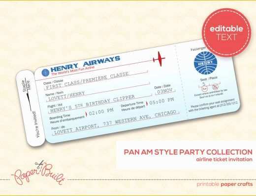 Plane Ticket Wedding Invitation Template Free Of Airline Ticket Invitation Templates