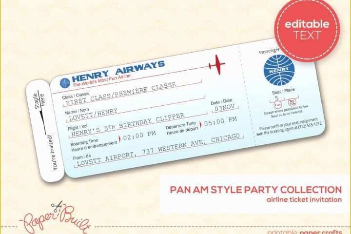 Plane Ticket Wedding Invitation Template Free Of Airline Ticket Invitation Templates