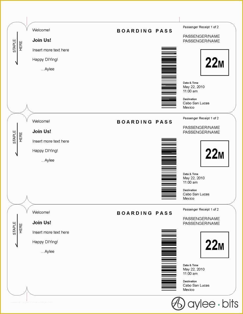 Plane Ticket Wedding Invitation Template Free Of Boarding Pass Invitation Template by Ayleebits