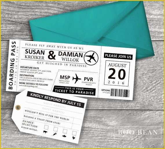 Plane Ticket Wedding Invitation Template Free Of Destination Boarding Pass Invitation Printable Invitation