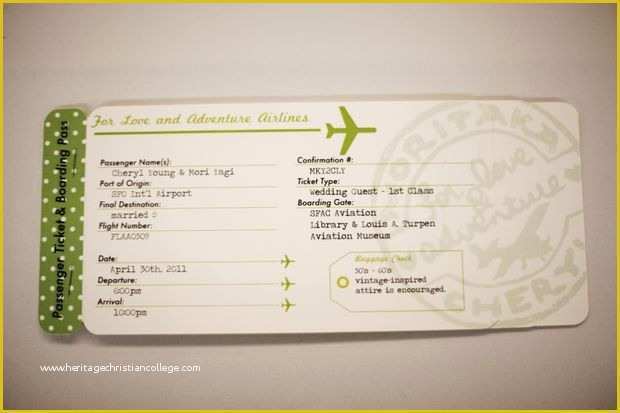 Plane Ticket Wedding Invitation Template Free Of Plane Ticket Invitations Passport Programs and Luggage