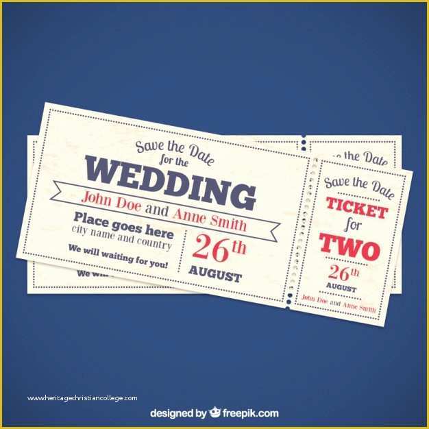 Plane Ticket Wedding Invitation Template Free Of Wedding Invitation Tickets Vector