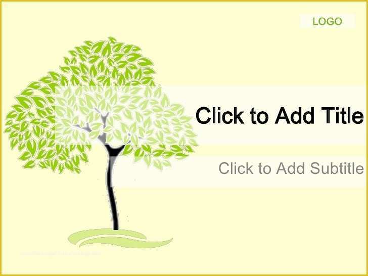 Plant Powerpoint Templates Free Download Of Free Powerpoint Template Green Tree