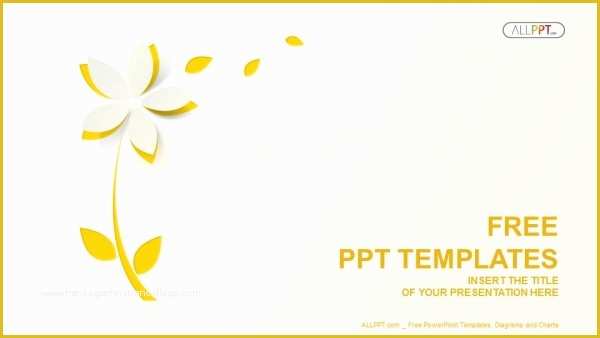 Plant Powerpoint Templates Free Download Of Yellow Cutout Paper Flower Powerpoint Templates