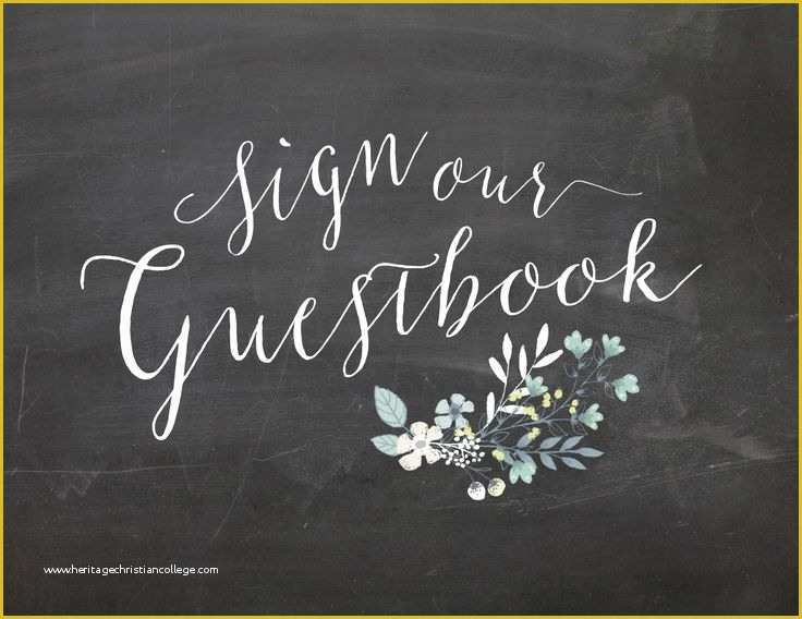 Please Sign Our Guestbook Free Template Of Free Sign Our Guestbook Chalkboard Wedding Sign Printable