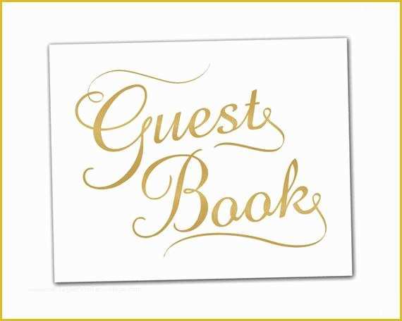Please Sign Our Guestbook Free Template Of Gold Guest Book Sign Wedding Bridal Shower Printable