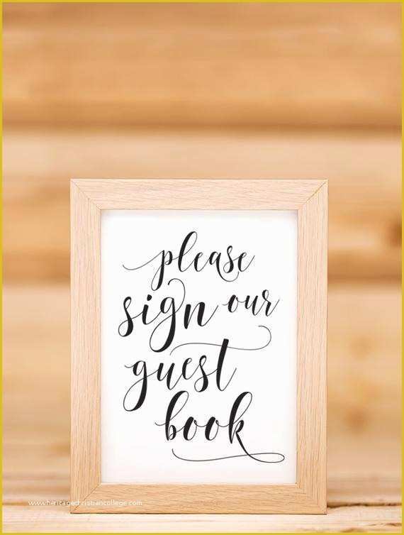Please Sign Our Guestbook Free Template Of Please Sign Guest Book Sign Template 02 by 3eggsdesign On Etsy