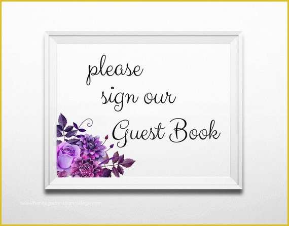 Please Sign Our Guestbook Free Template Of Please Sign Our Guest Book Wedding Print Wedding Guest Book
