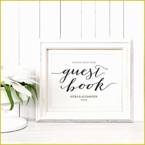 Please Sign Our Guestbook Free Template Of Please Sign Our Guest Book Wedding Sign 8x10 Wedding Sign