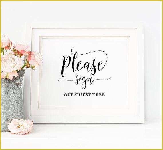 Please Sign Our Guestbook Free Template Of Please Sign Our Guest Tree Signs Wedding Guest Tree Sign