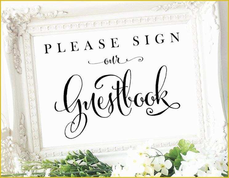 Please Sign Our Guestbook Free Template Of Please Sign Our Guestbook Sign 5x7 Sign Diy Printable