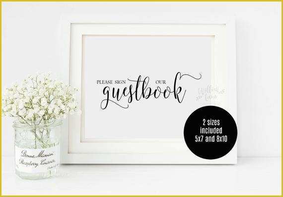 Please Sign Our Guestbook Free Template Of Please Sign Our Guestbook Template Printable Wedding Sign