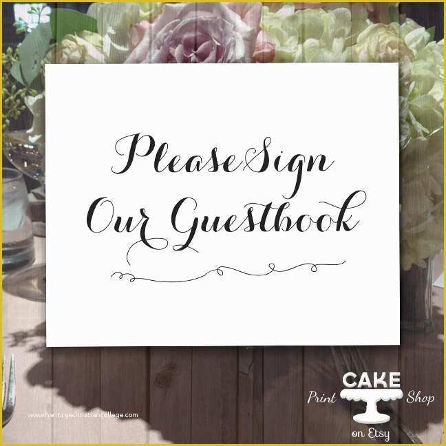 Please Sign Our Guestbook Free Template Of Please Sign Our Guestbook Wedding Printables Guestbook Sign