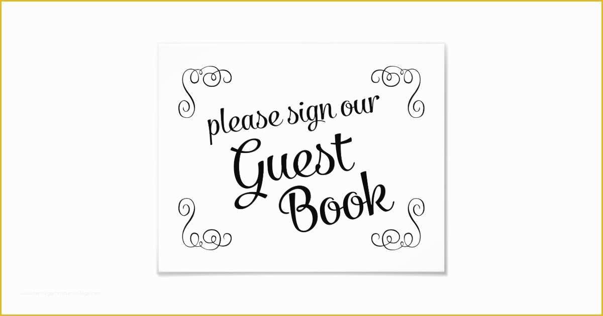 Please Sign Our Guestbook Free Template Of Swirls Please Sign Our Guest Book Wedding Sign Print