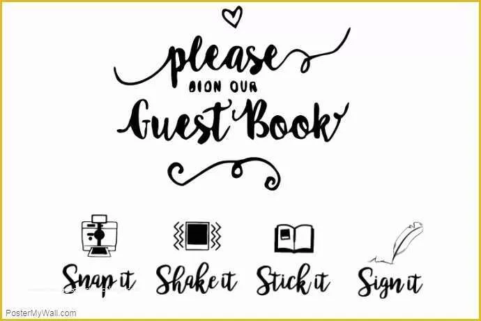 Please Sign Our Guestbook Free Template Of Wedding Guestbook Sign Template