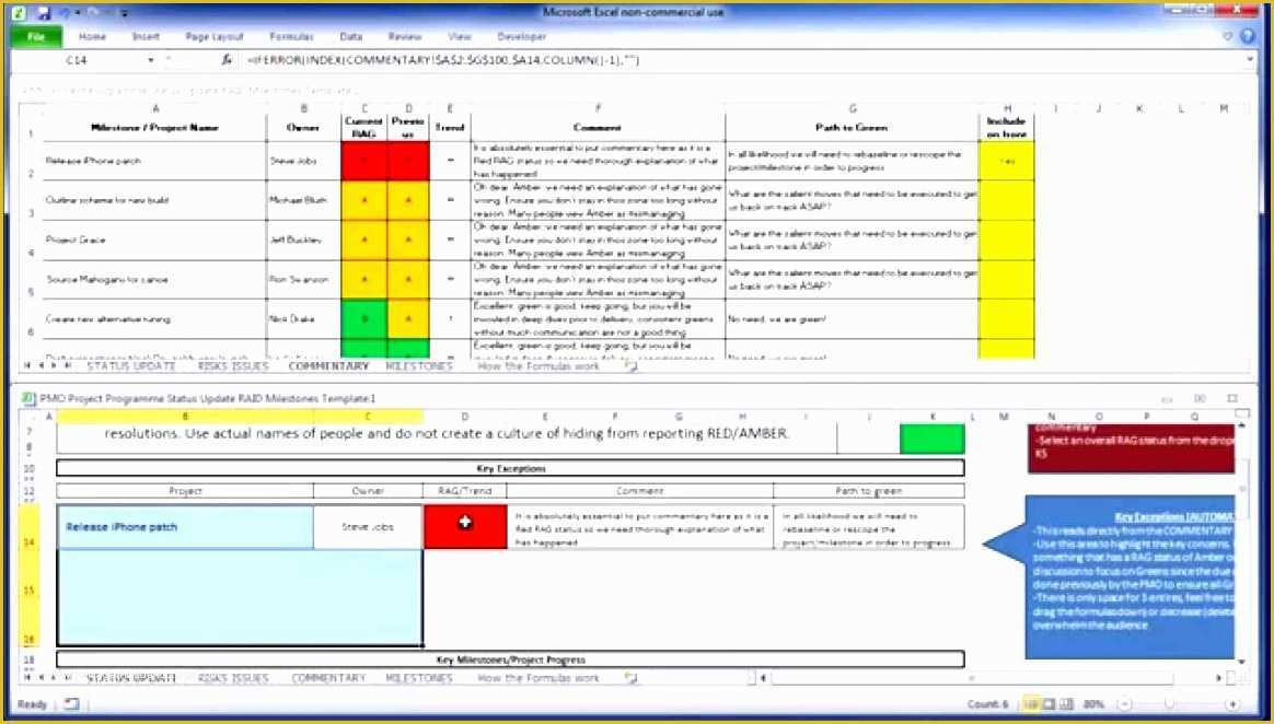 Pmo Templates Free Of 6 Project Status Dashboard Template Excel Free